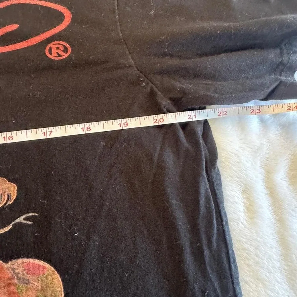 Y2K vintage Ed Hardy lion graphic rhinestone babytee short sleeve top grunge emo - Picture 5 of 8